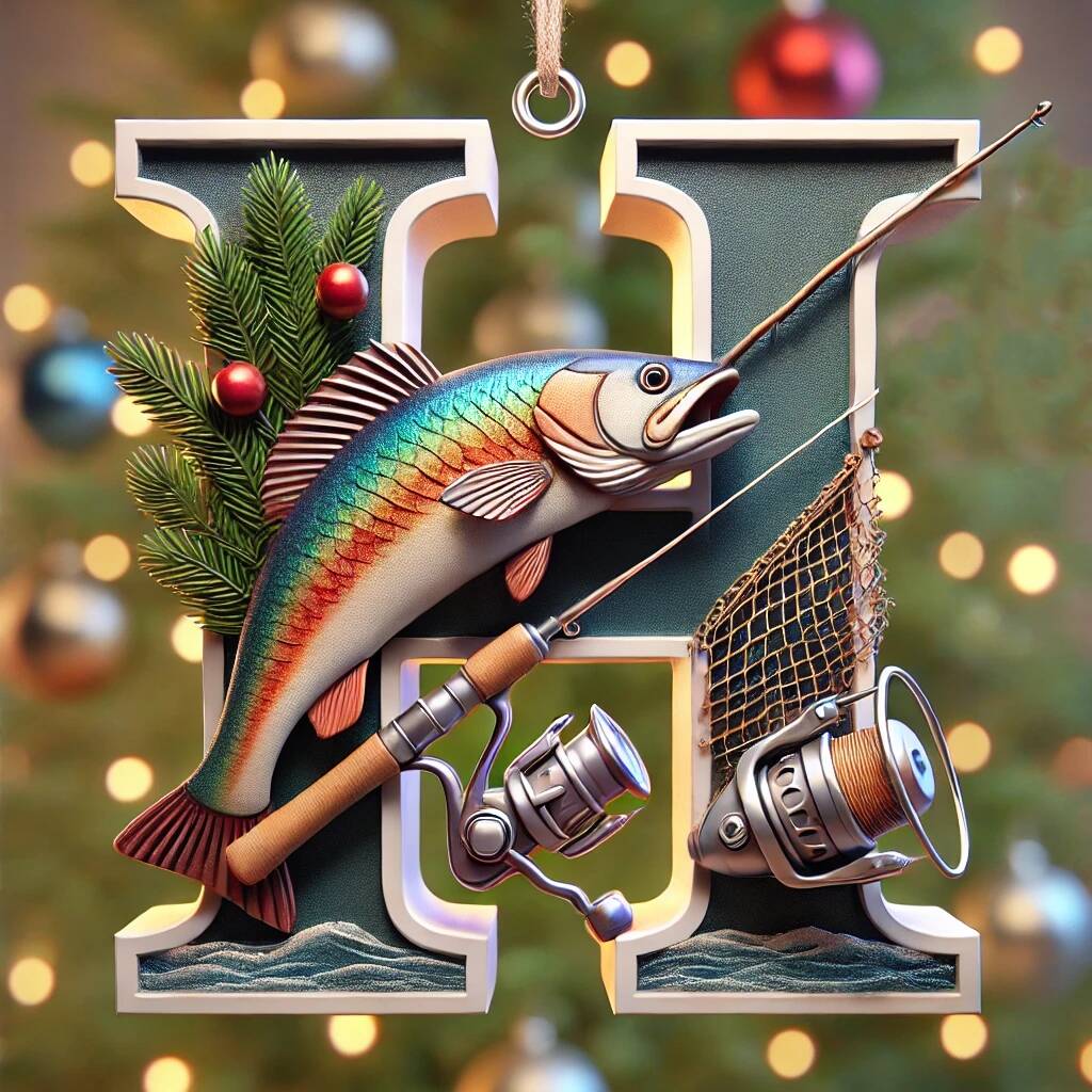 🎣Fishing Letter Ornaments