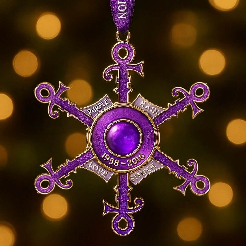 Purple Legacy Memorial Snowflake Ornament 1958–2016