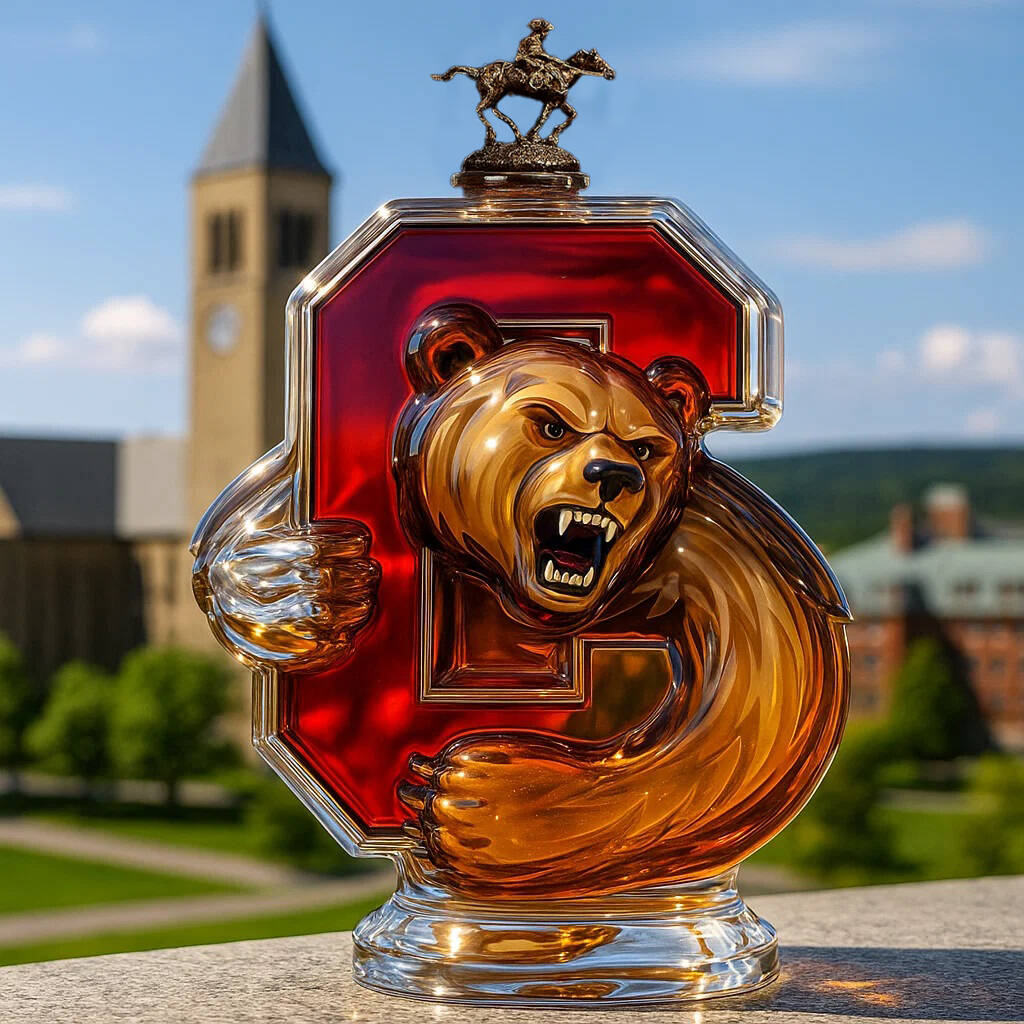 Cornell University Cornell Big Red Whiskey Bottle