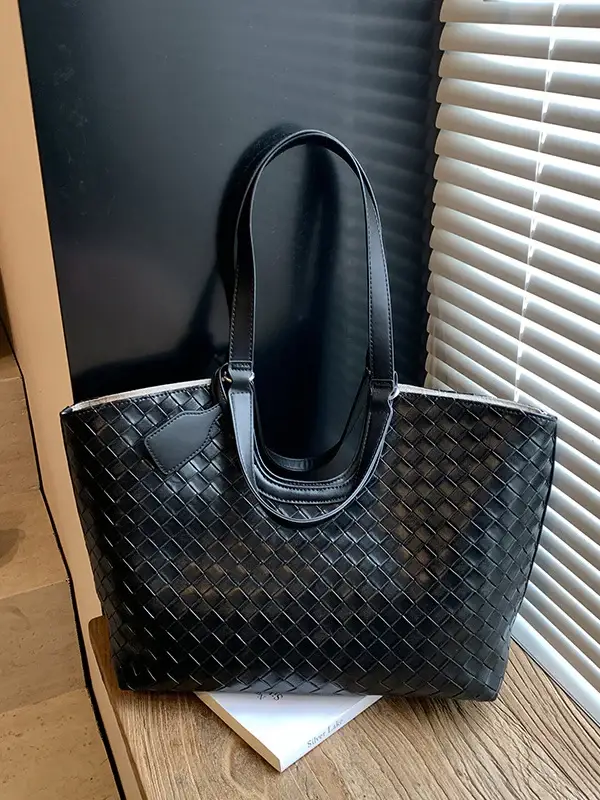 Intrecciato Woven Leather Tote Bag