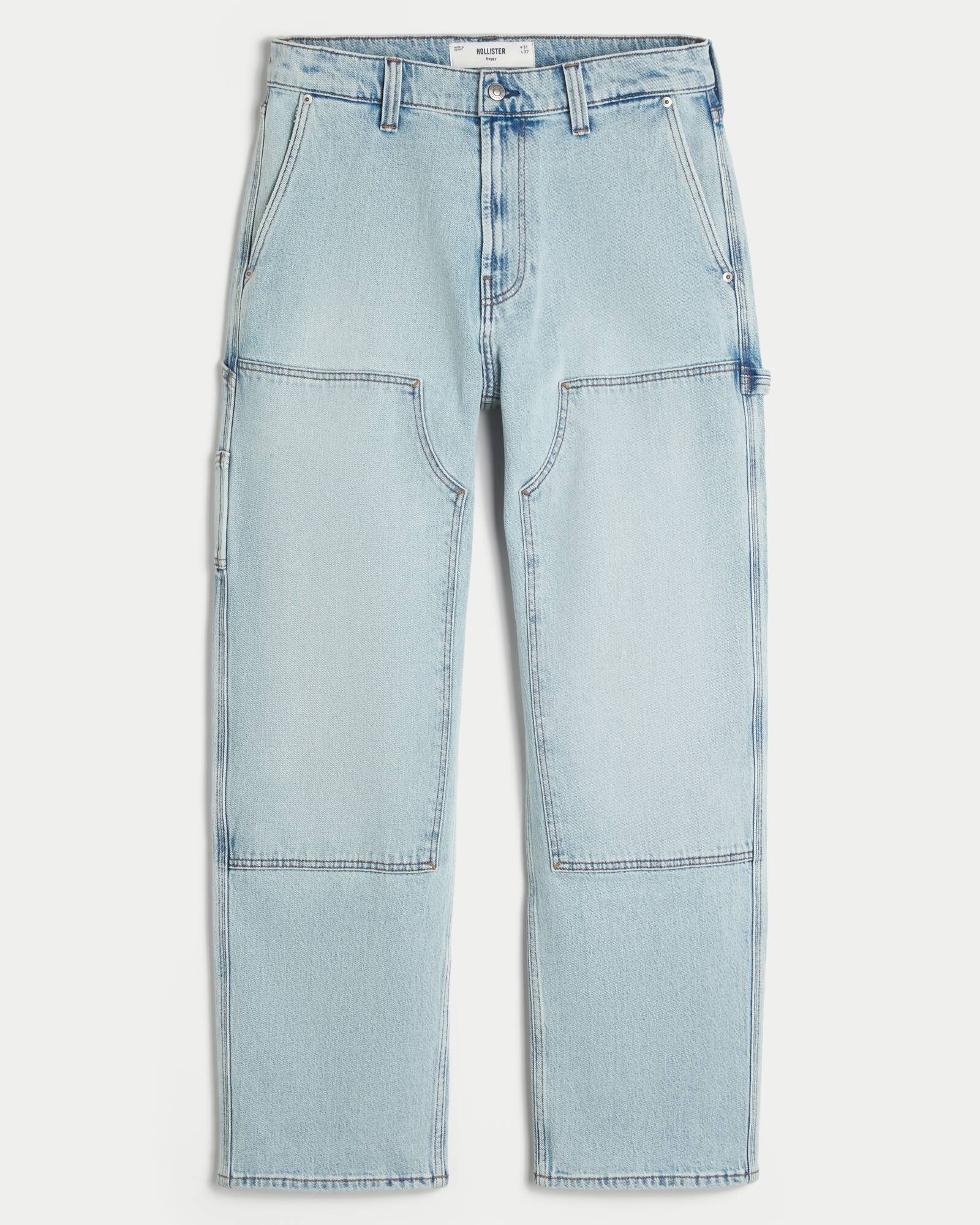 Railroad Stripe Baggy Painter Jeans