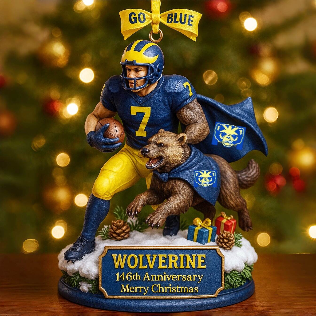 Wolverines 146th Anniversary Christmas Ornament