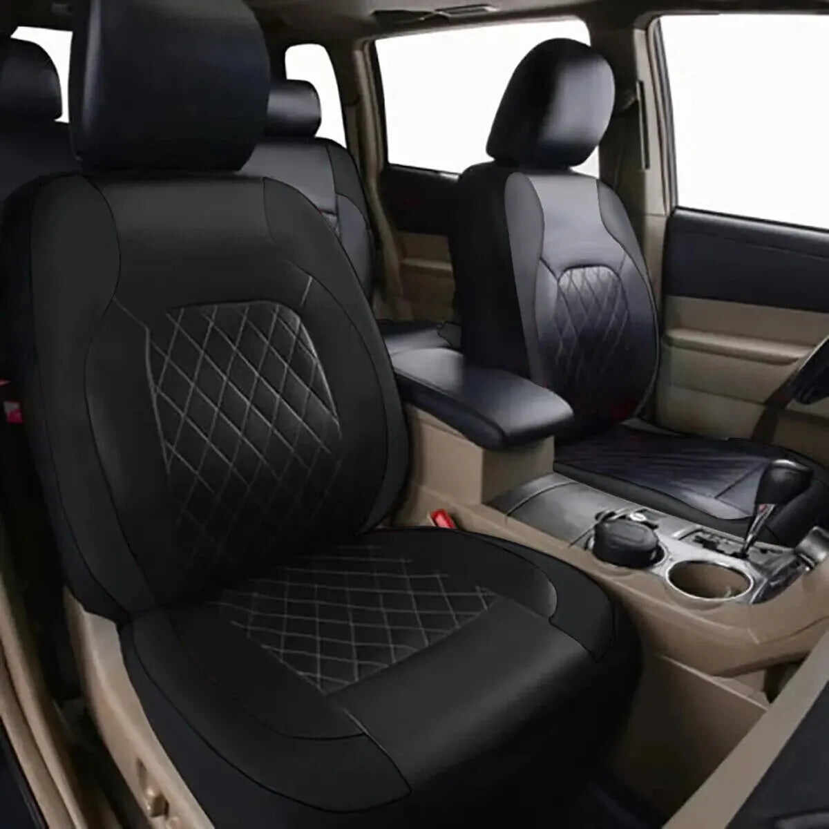 All-Season PU Leather Universal Seat Covers - 5-Seat Set