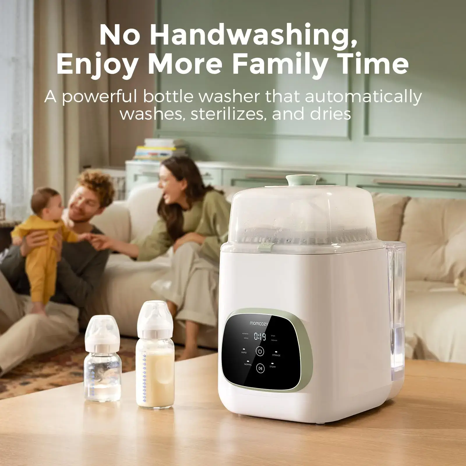 All-in-One Baby Bottle Washer, Sterilizer & Dryer | Multi-Function Cleaner for Bottles, Breast Pump Parts & Baby Gear
