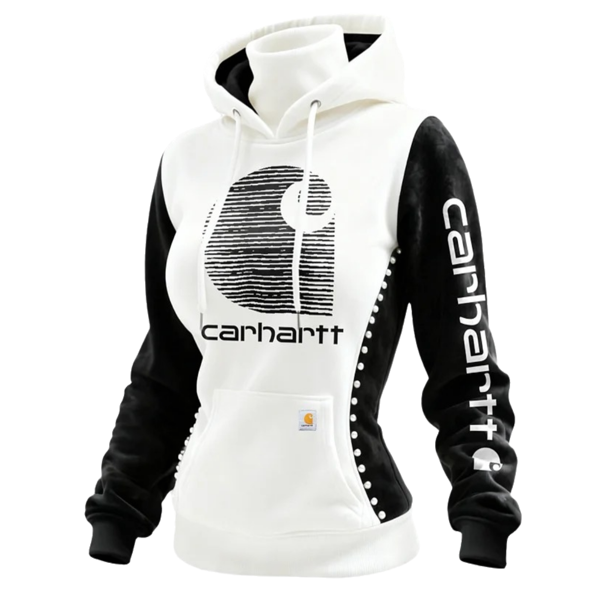 Women Autumn and winter Two-Tone Hoodie-Rose