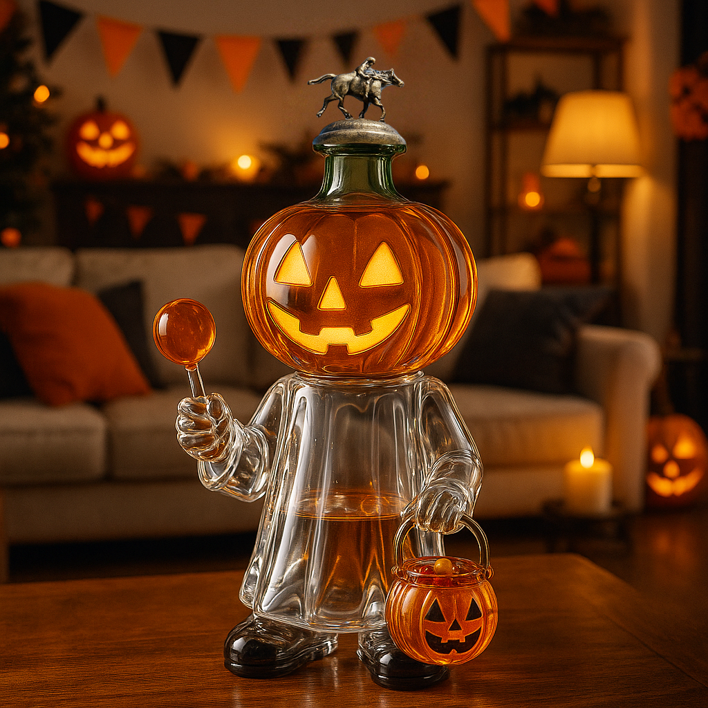 Jack-O’-Lantern Ghost  Whiskey Bottle