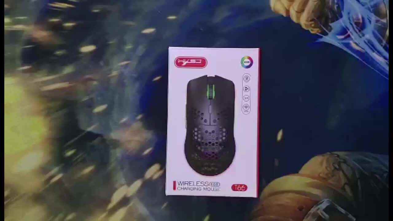 RGB Wireless Gaming Mouse,Ultra-Lightweight Honeycomb Shell Mice With 2.4G Wireless Rechargeable,RGB Spectrum Backlit,7 Buttons,3200DPI,Ergonomic Long Battery Life For PC,PS4 Gamers