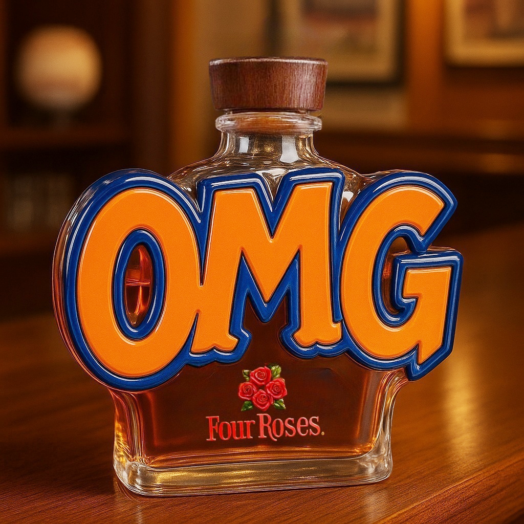 New York Mets OMG Whiskey Bottle