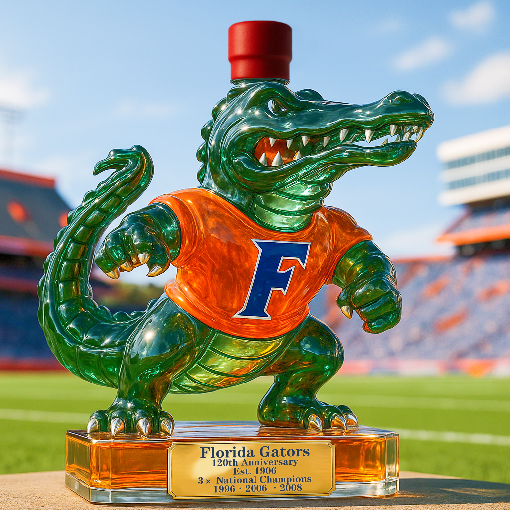 Florida Gators 120th Anniversary Whiskey Bottle