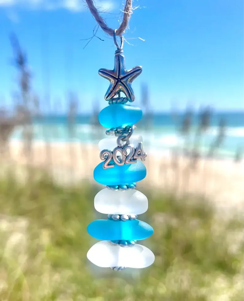 Sea Glass Tree Ornament