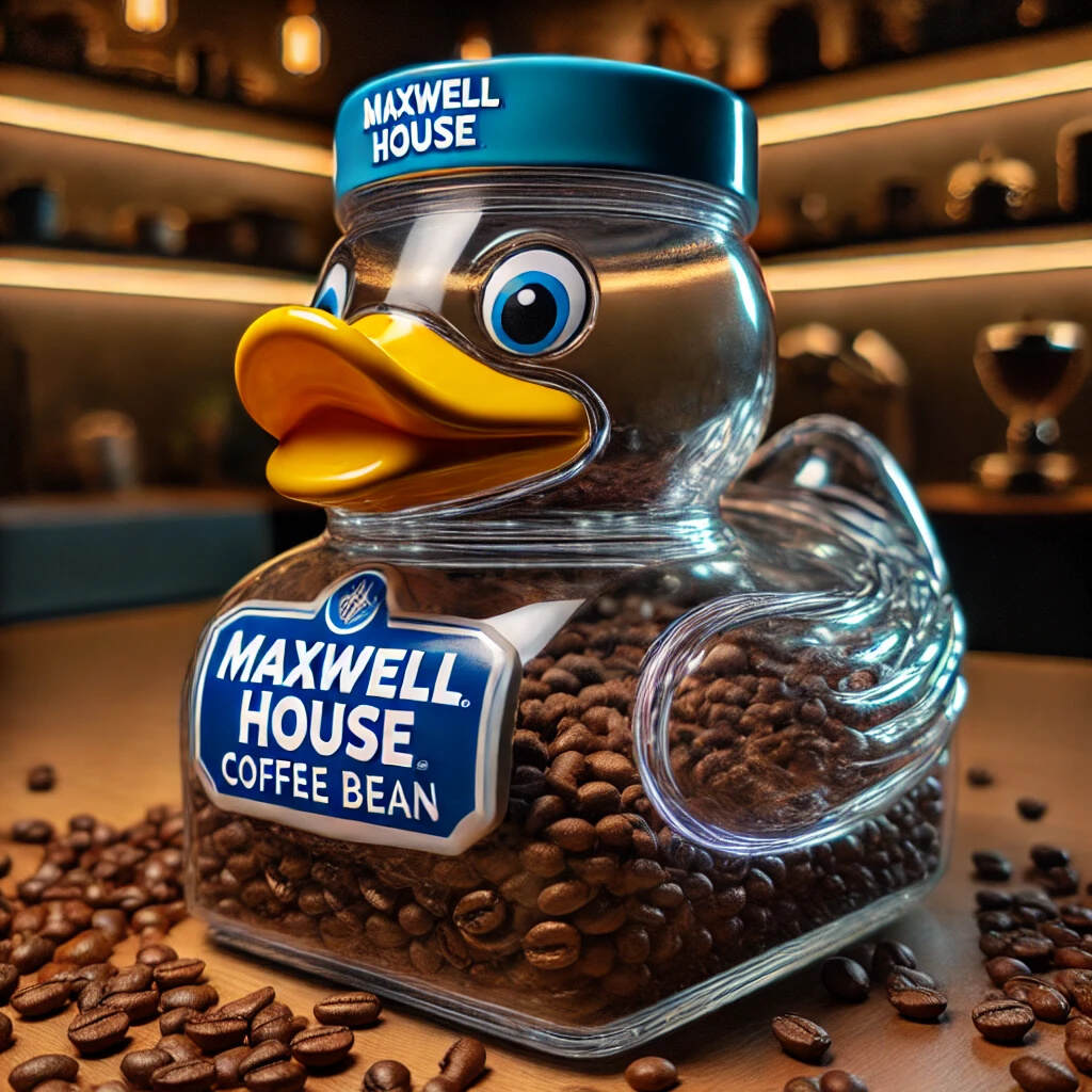 Funny Coffee Bean Duck Jar