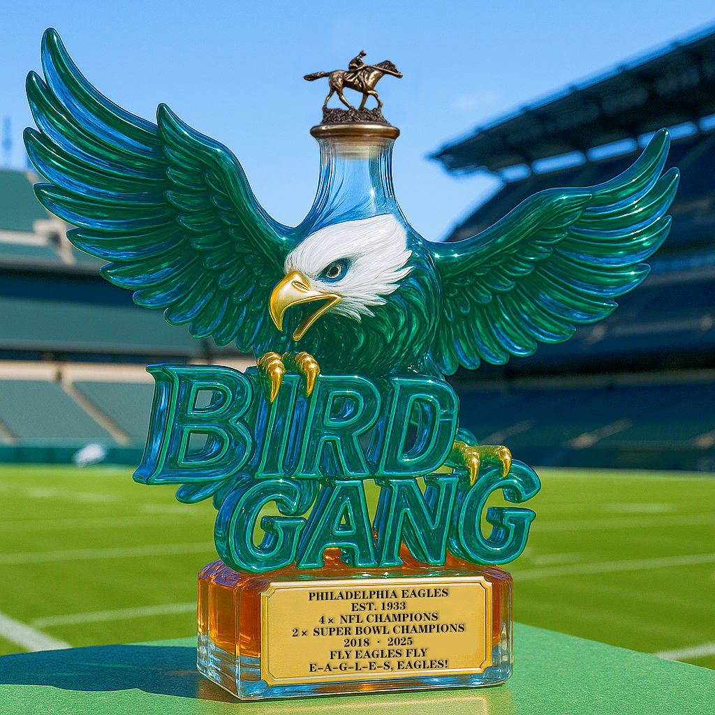 Philadelphia Eagles – Bird Gang Whiskey Bottle