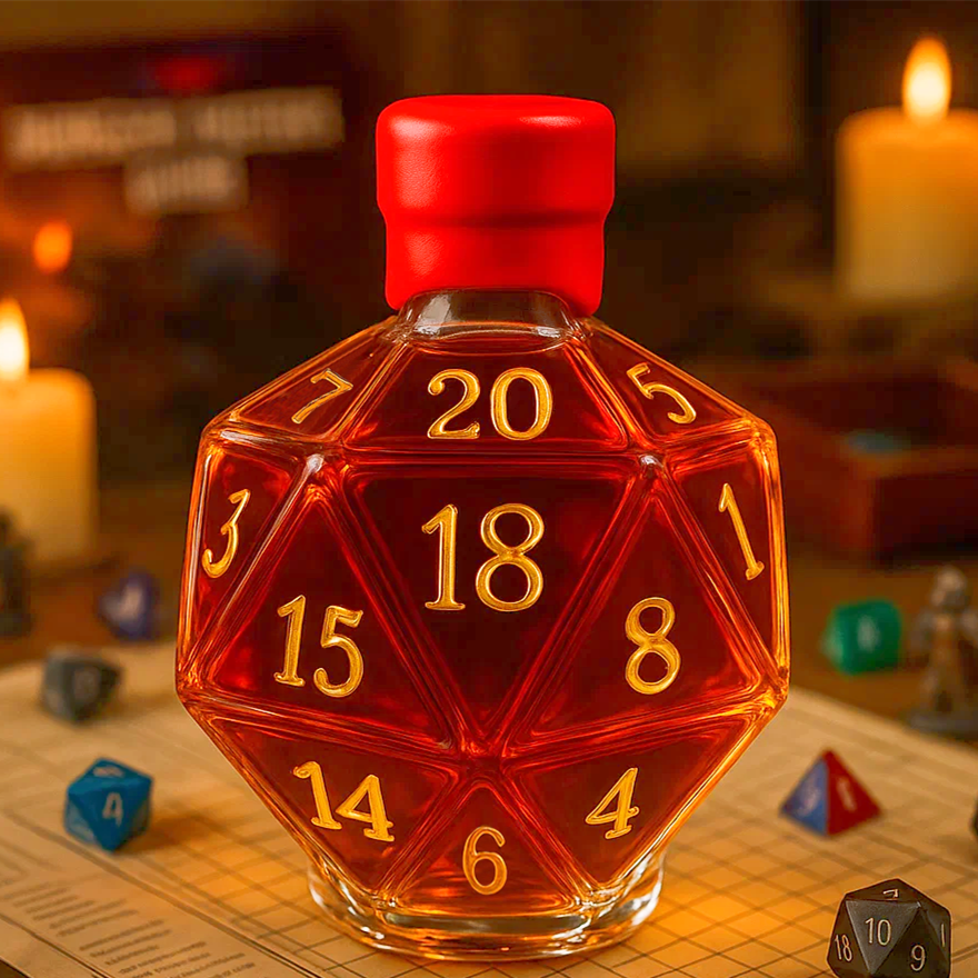 DND D20 Whiskey Bottle