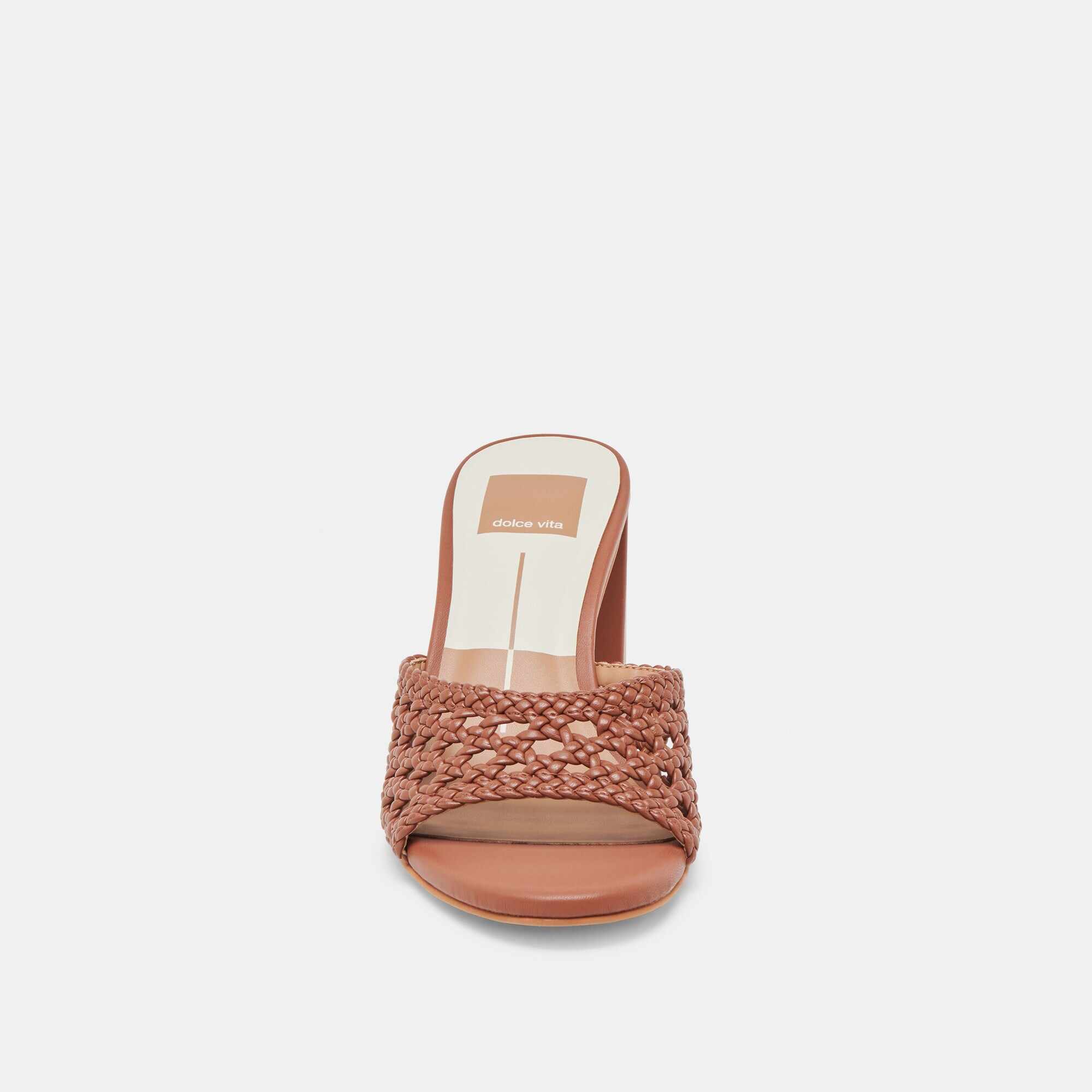 MARGOE HEELS COGNAC WOVEN STELLA