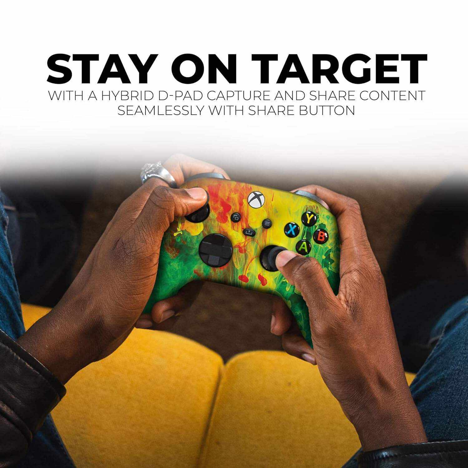 DreamController Original X-box Wireless Controller Special Edition Customized Compatible with X-box One S/X-box Series X/S & Windows 10 Made with Advanced HydroDip Print Technology(Not Just a Skin)