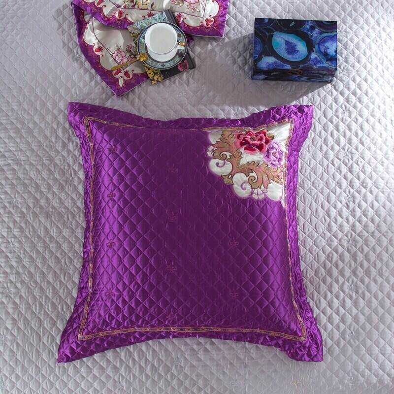 Kaleyra Silver Golden Silk Satin Cotton Duvet Cover Set