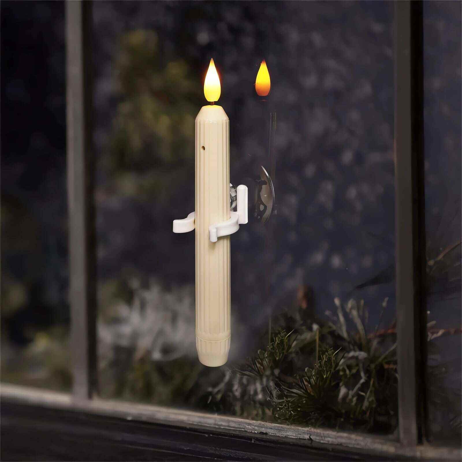 💥ON SALE 🎄6 Pack Flameless LED Window Candles with Dusk to Dawn Sensor & Suction Cups🕯️