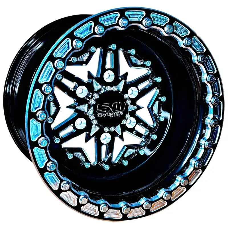 Beadlock Wheels (1 pc) – Billet Aluminum Rims for Canam X3 - Honda Talon - Kawasaki KRX1000 - Polaris RZR XP 1000 - Polaris Turbo S - Polaris General | UTV/ATV Wheels