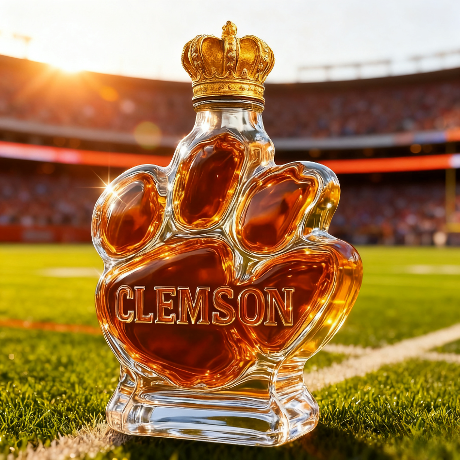 Clemson Tigers Whiskey Bottle
