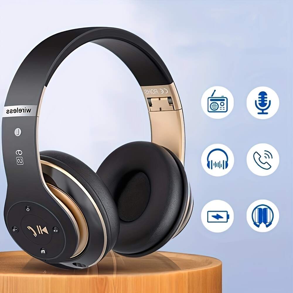 6S Hi-Fi Stereo Foldable Wireless Stereo Headsets Earbuds  With Built-in Mic