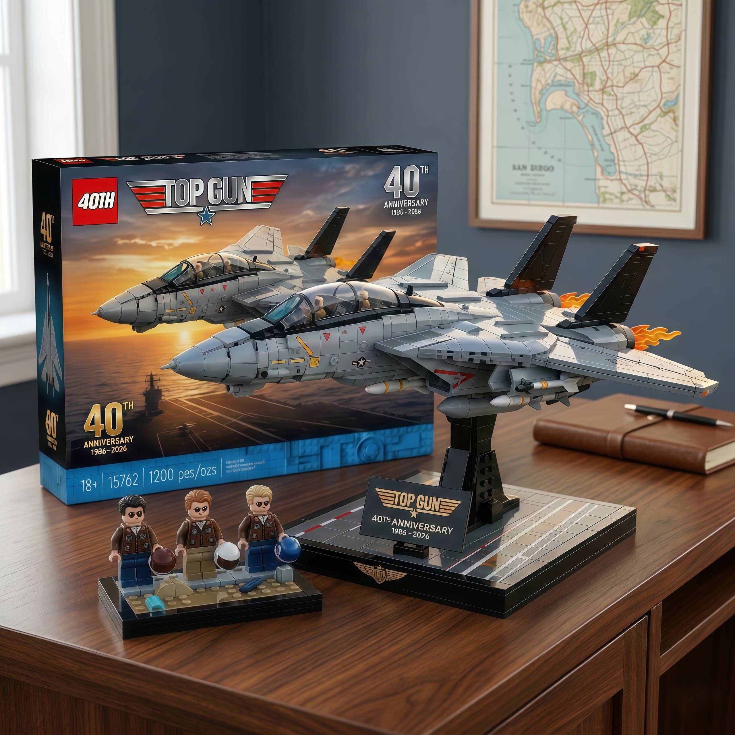 TOP GUN 40th Anniversary Fighter Jet Collector Brick Edition
