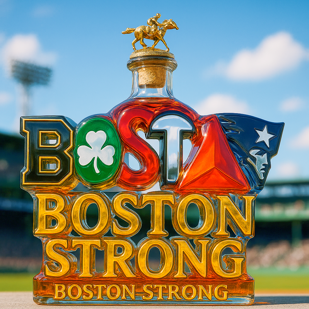 Boston Teams Glory Whiskey Bottle