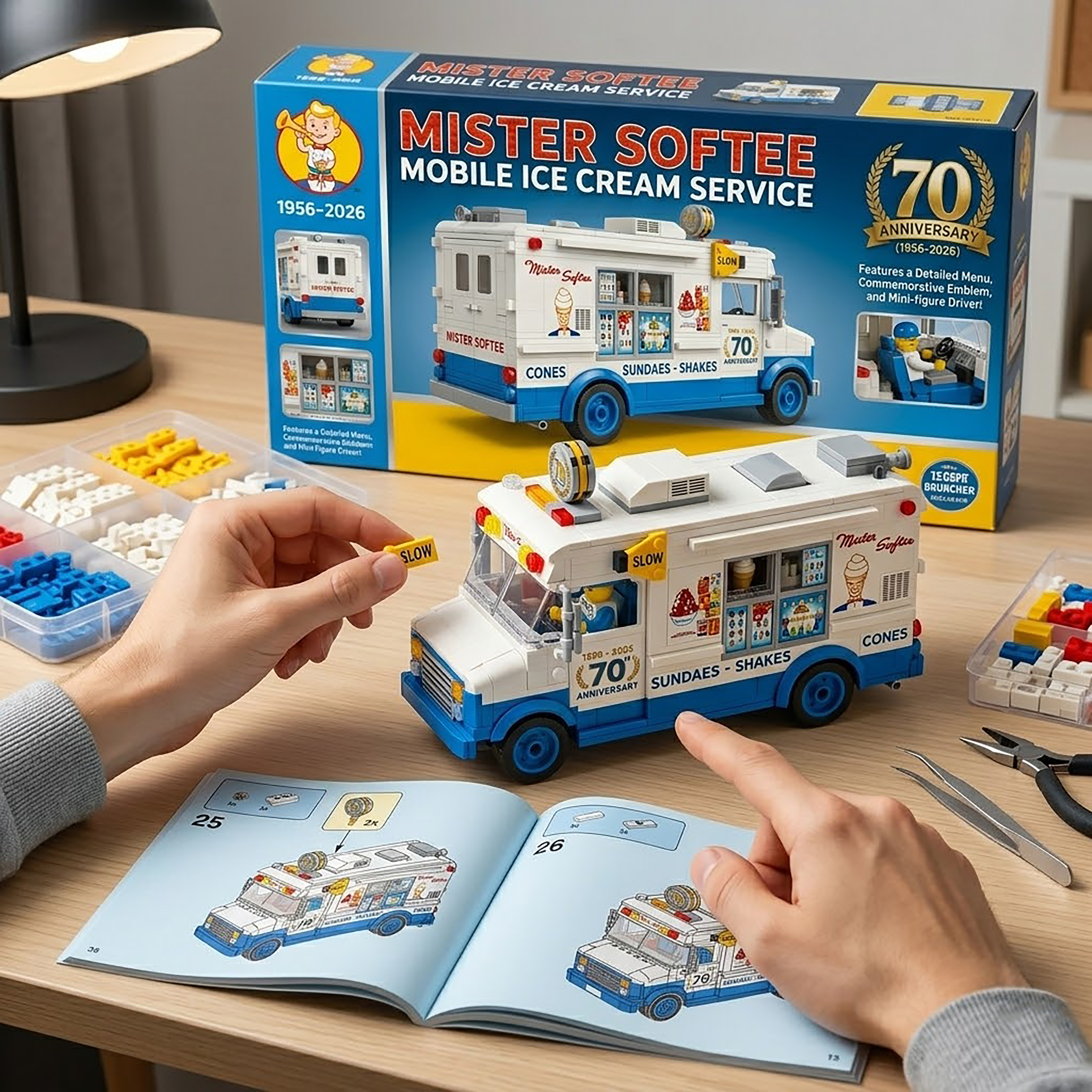 🍦Mister Softee 70th Anniversary Limited Edition Building Set🚚