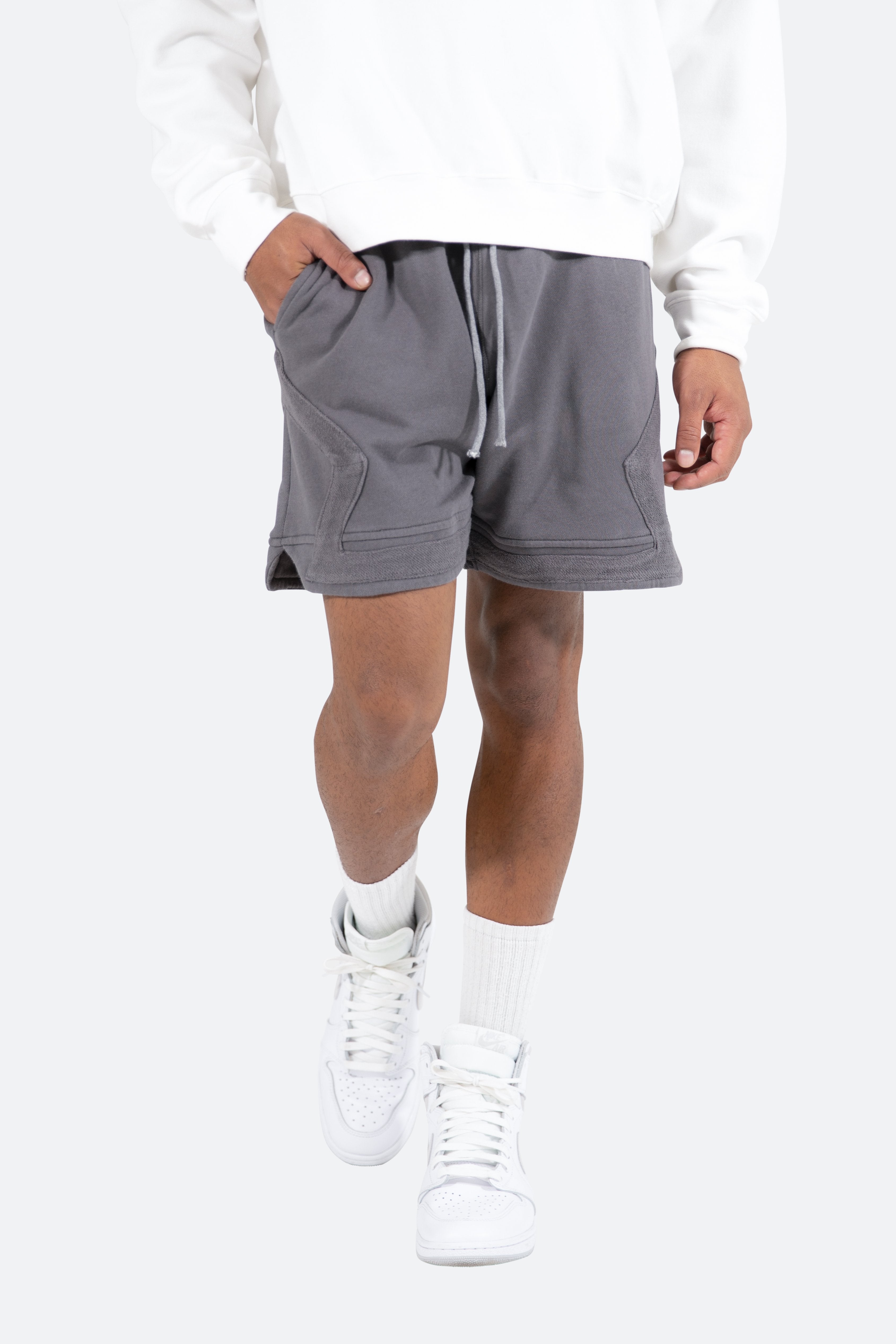Terry Basketball Shorts - Grey