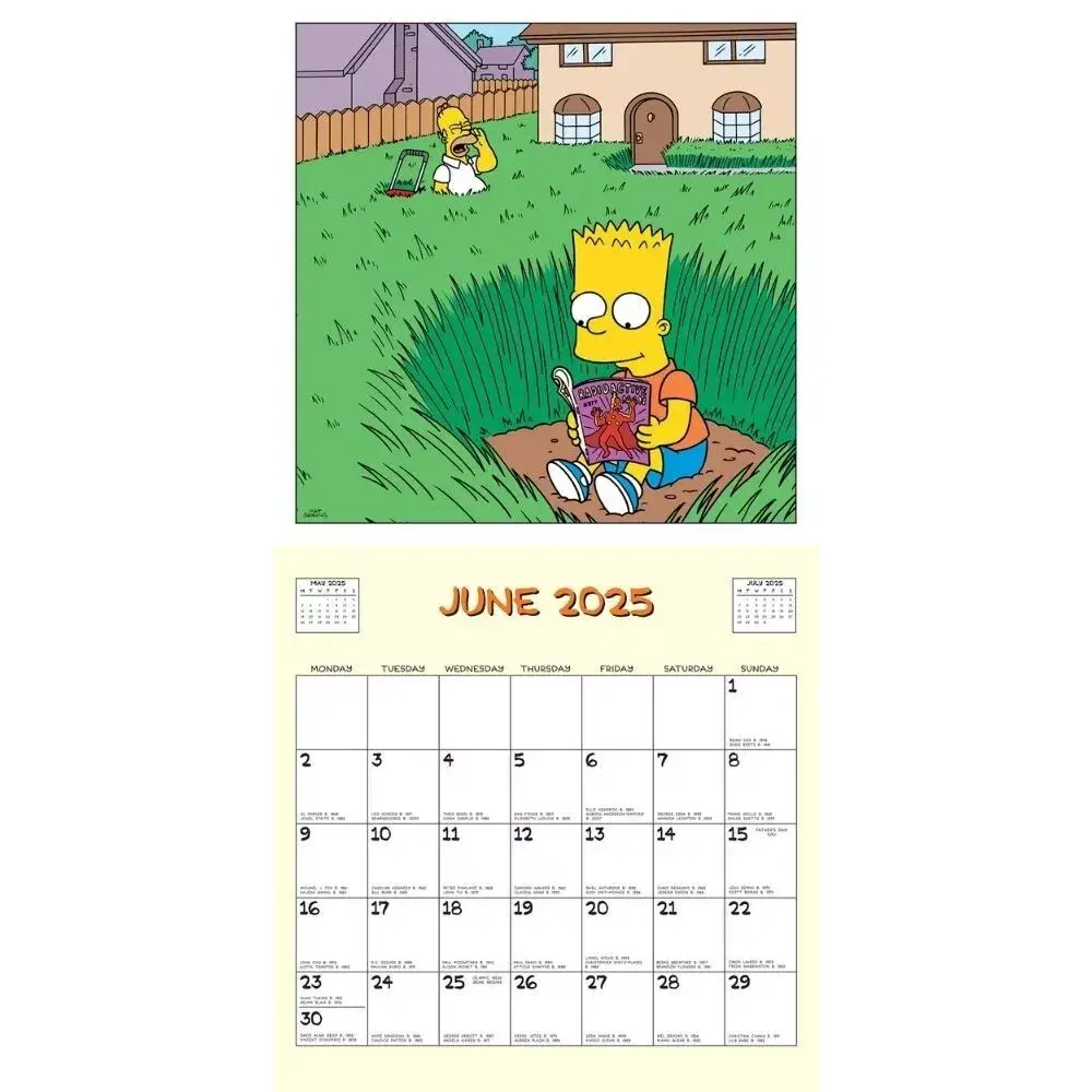 The Simpsons 2025 Wall Calendar