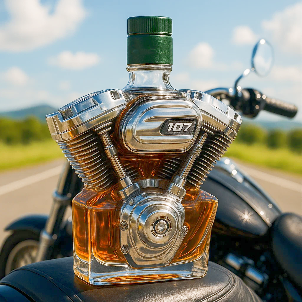 Harley 107 Engine Whiskey Bottle – Full-Throttle Elegance