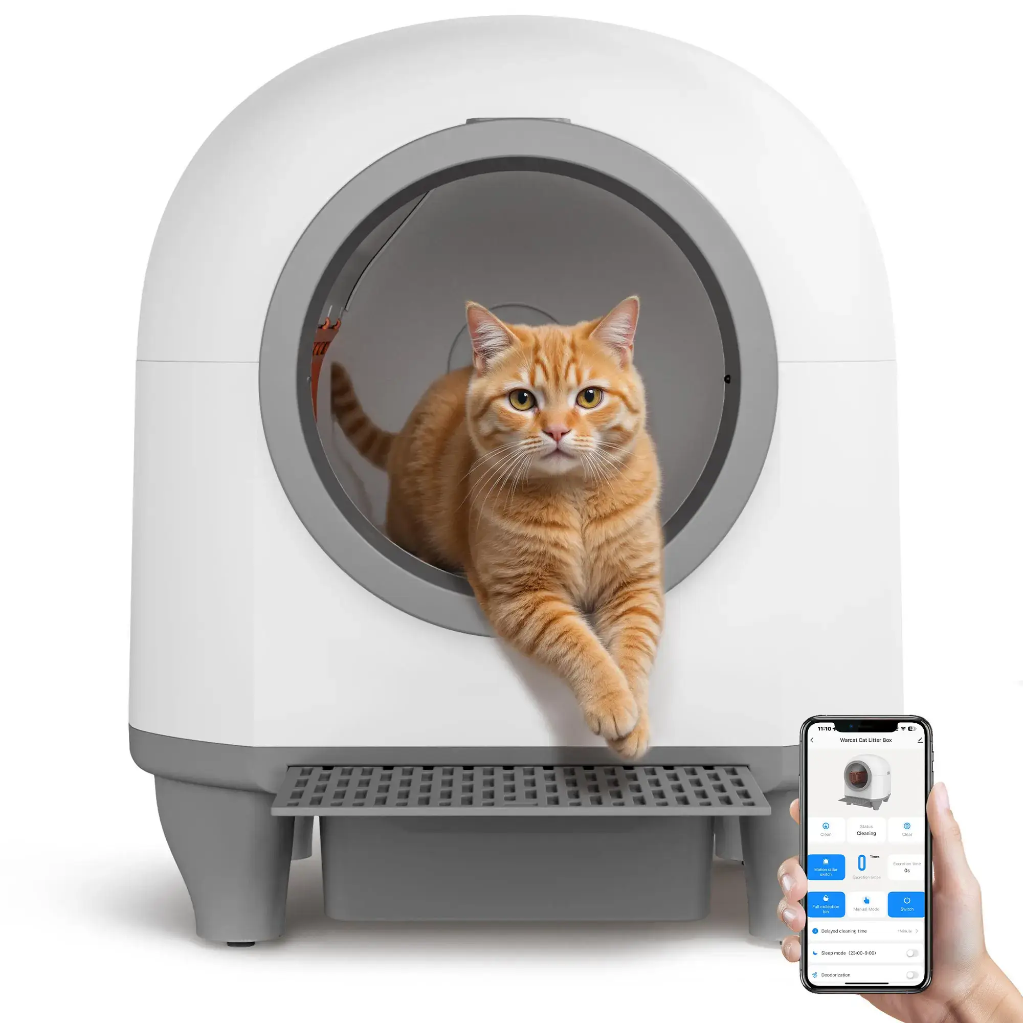 Smart Low-Noise Auto-Cleaning Litter Box 90L Self Cleaning Cat Litter Box APP-Controlled via 2.4G WiFi with Smart Sensors, Safety Protection, Easy Maintenance, Easy Setup & Clean #TikTokShopStockUp#TikTokShopMothersDay#SummerVibes#petlovers
