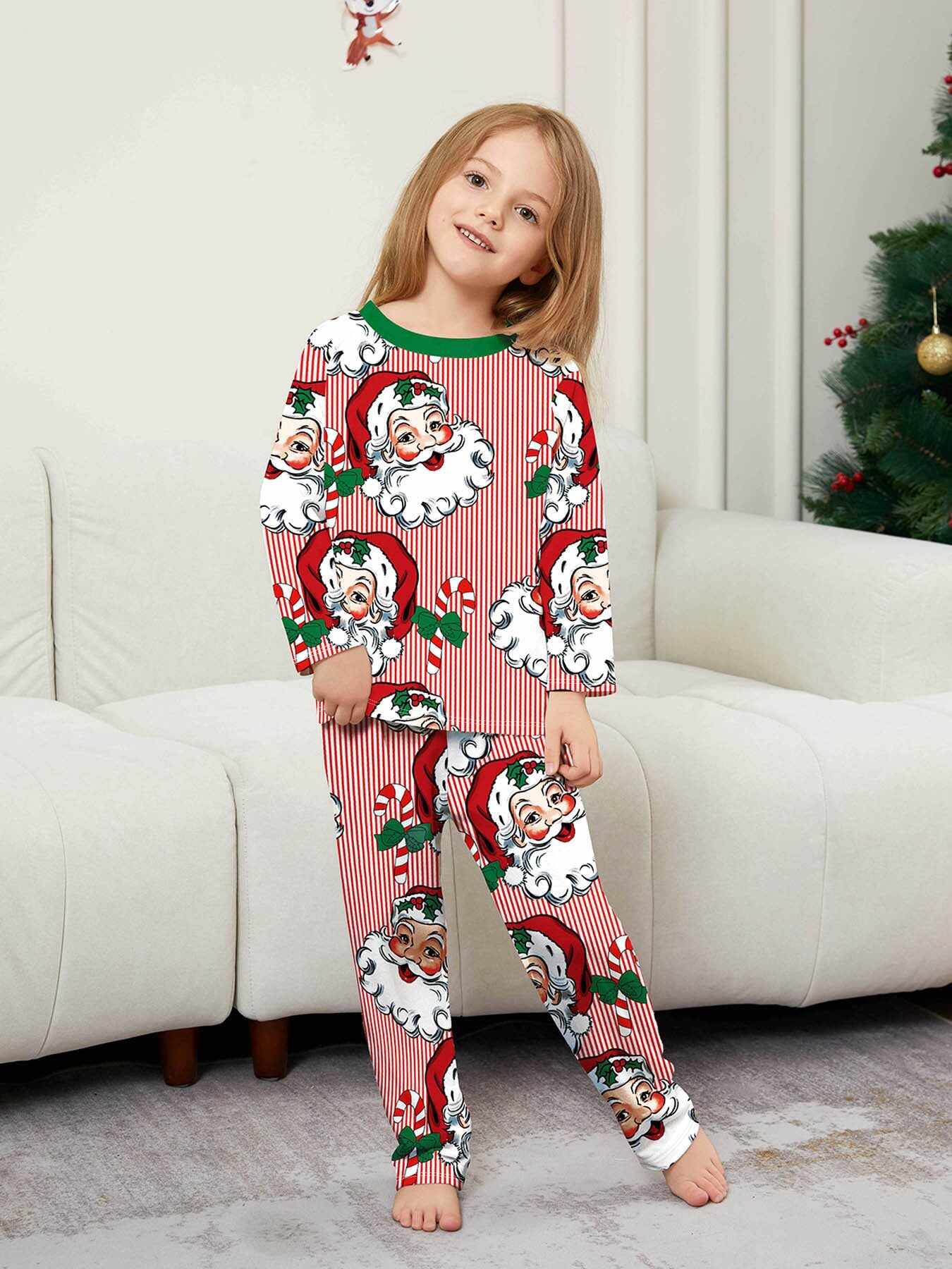 Family Christmas Pajamas Adult's Kid's Xmas Christmas Pattern Matching Set