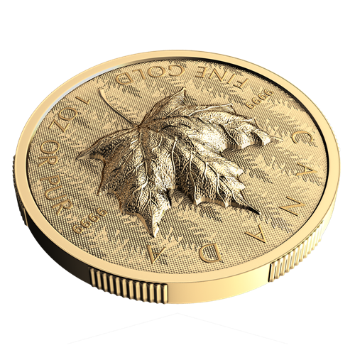 MAPLE LEAF Ultra High Relief 1 Oz Gold Coin 200$ Canada 2024