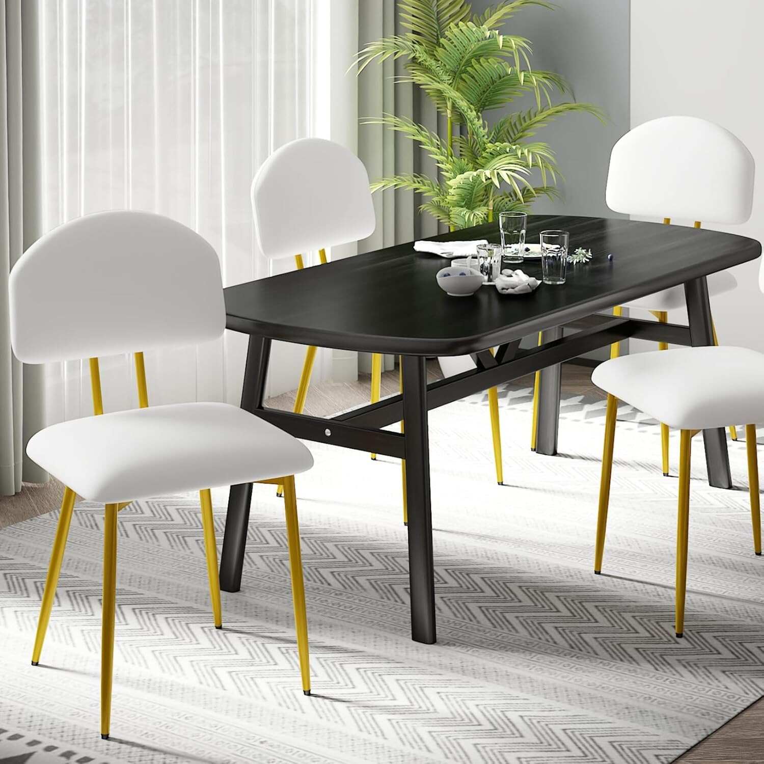 VECELO Dining Chairs Set of 2