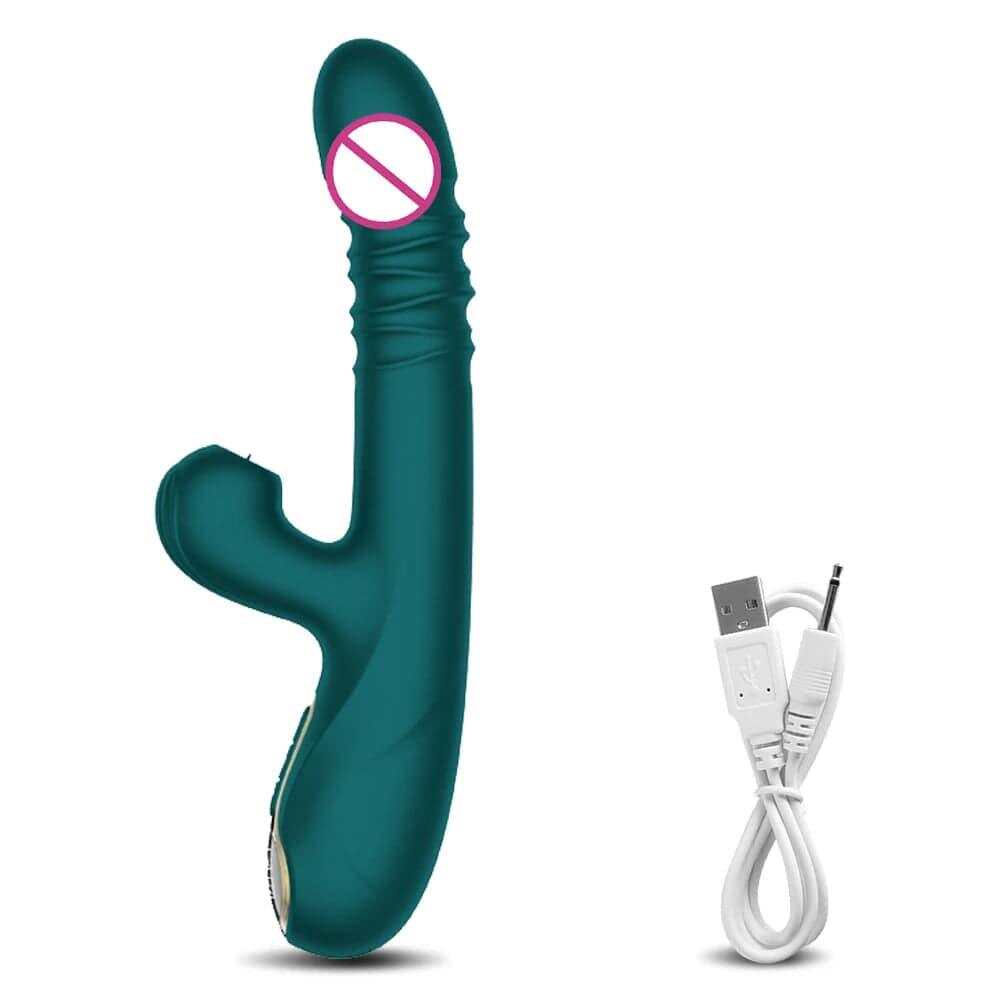 PASSION PULSE Rabbit Pushing Vibrator: Clit Sucker & G-Spot Stimulator