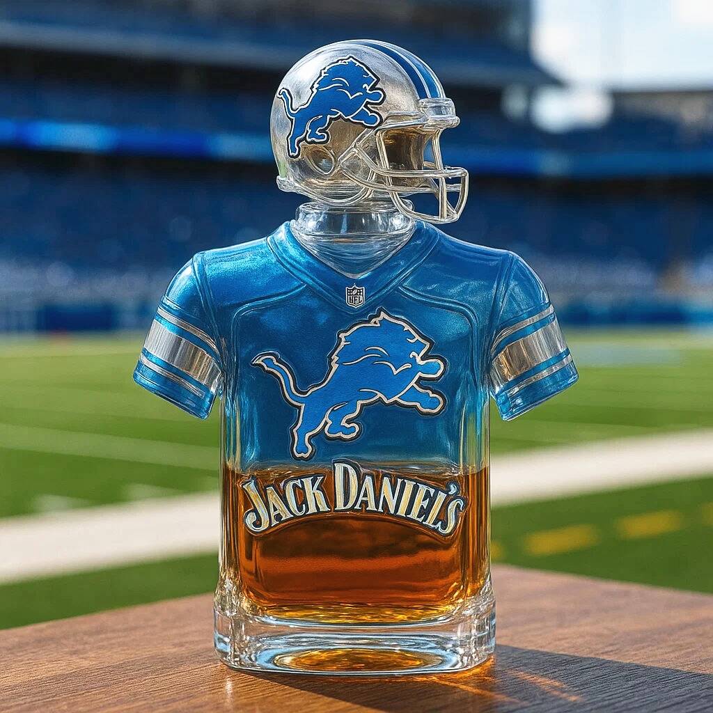 Detroit Lions Creative Whiskey Bottle