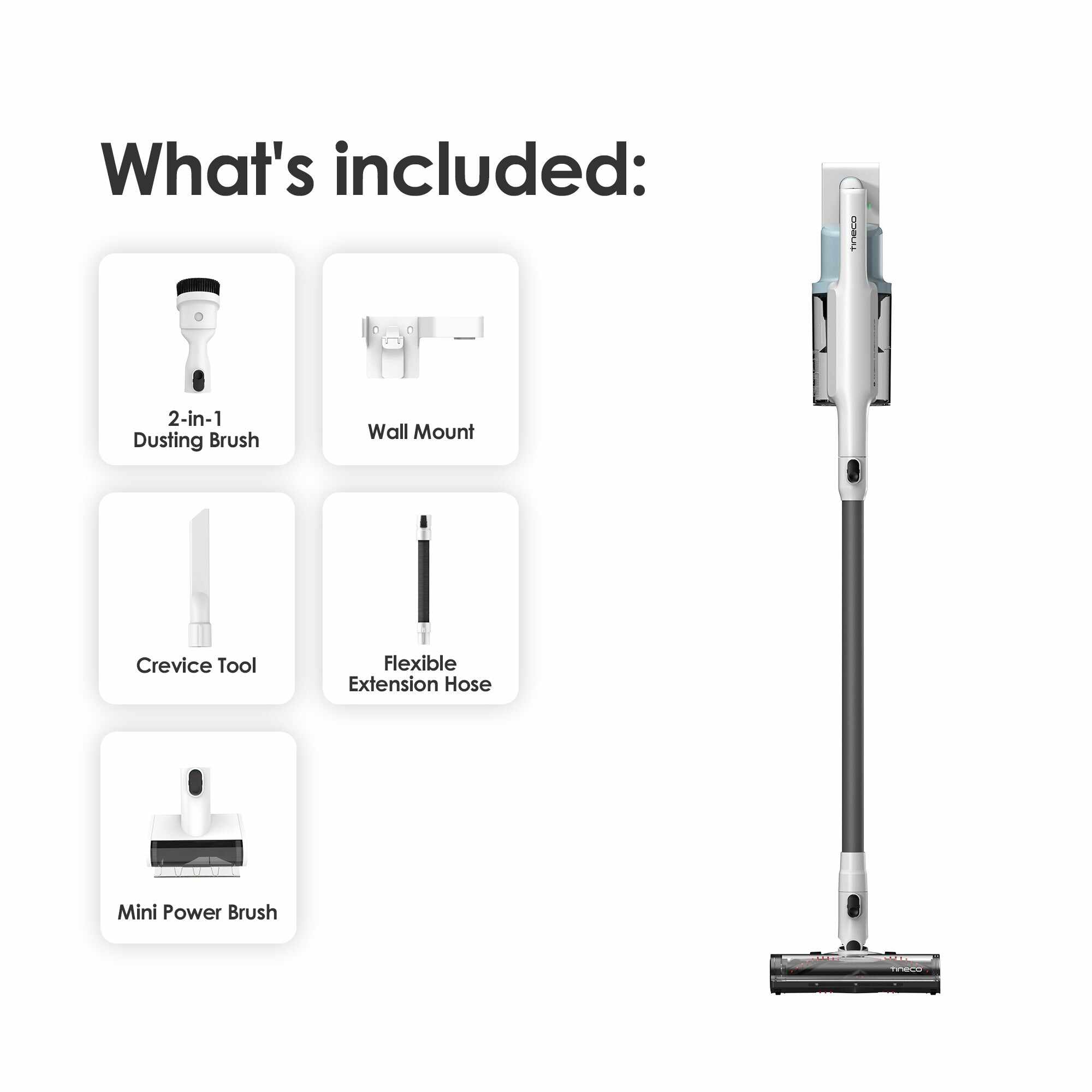 Tineco GO 205 Stick Vacuum with Bonus Mini Power Brush and Flex Extension Hose