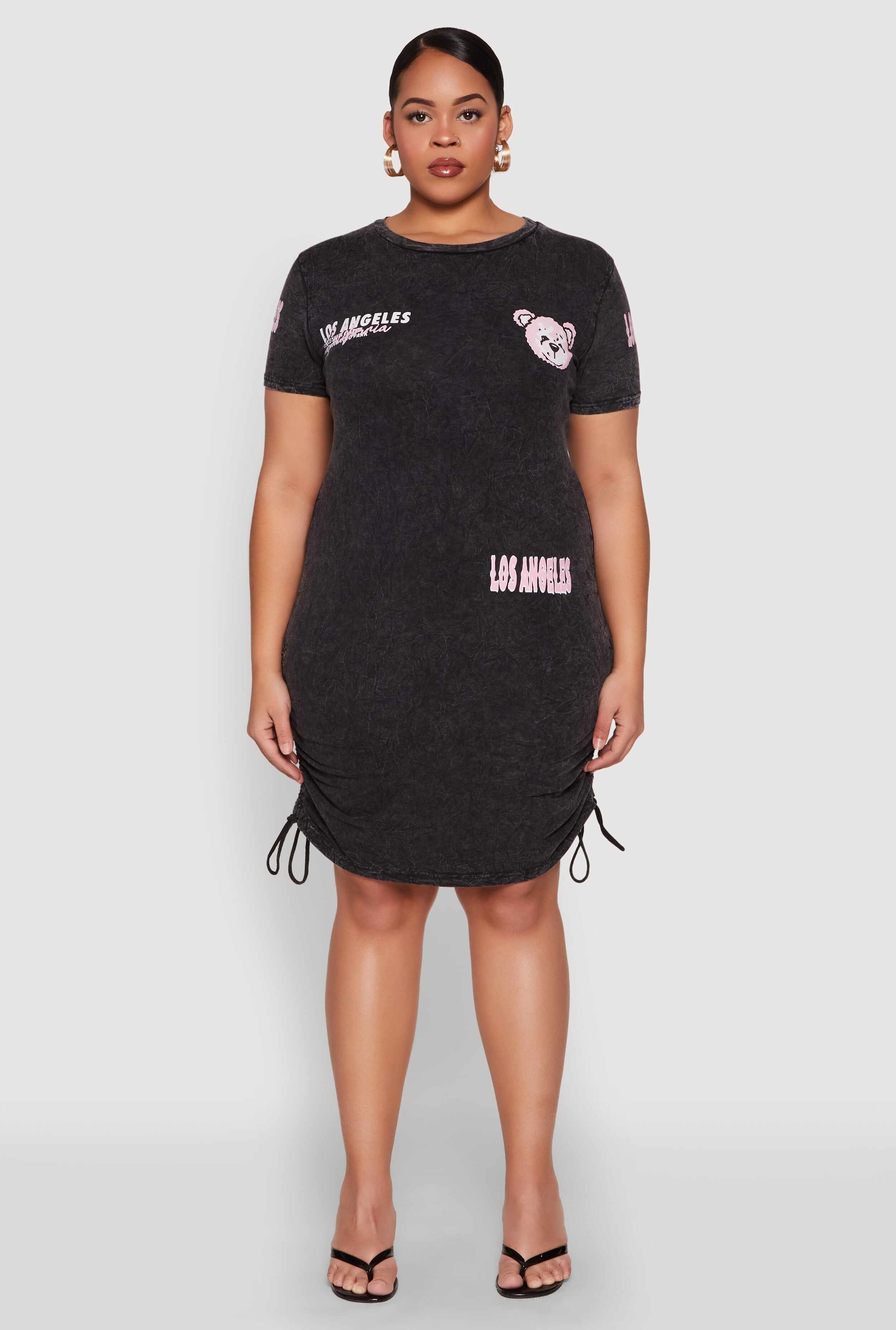 Plus Size Los Angeles California Bear T Shirt Dress