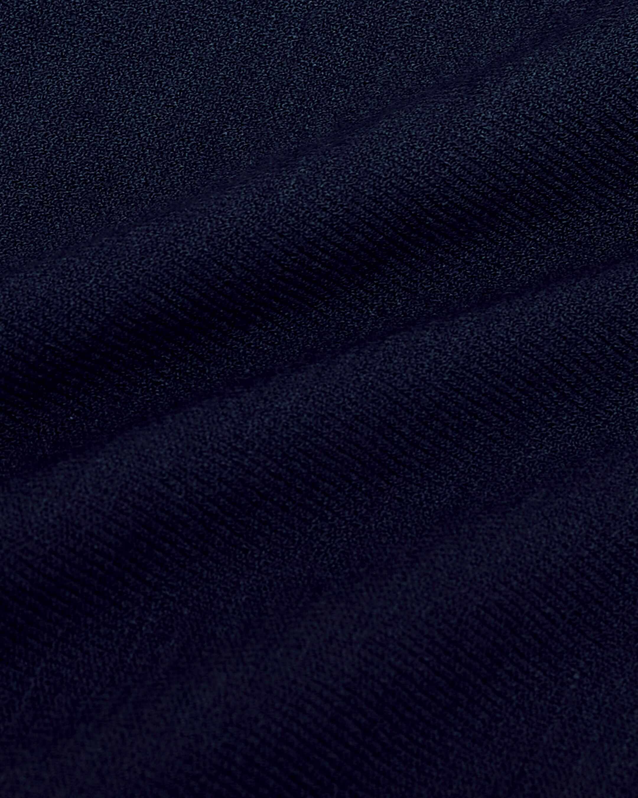Navy Short Sleeve Sweater Polo