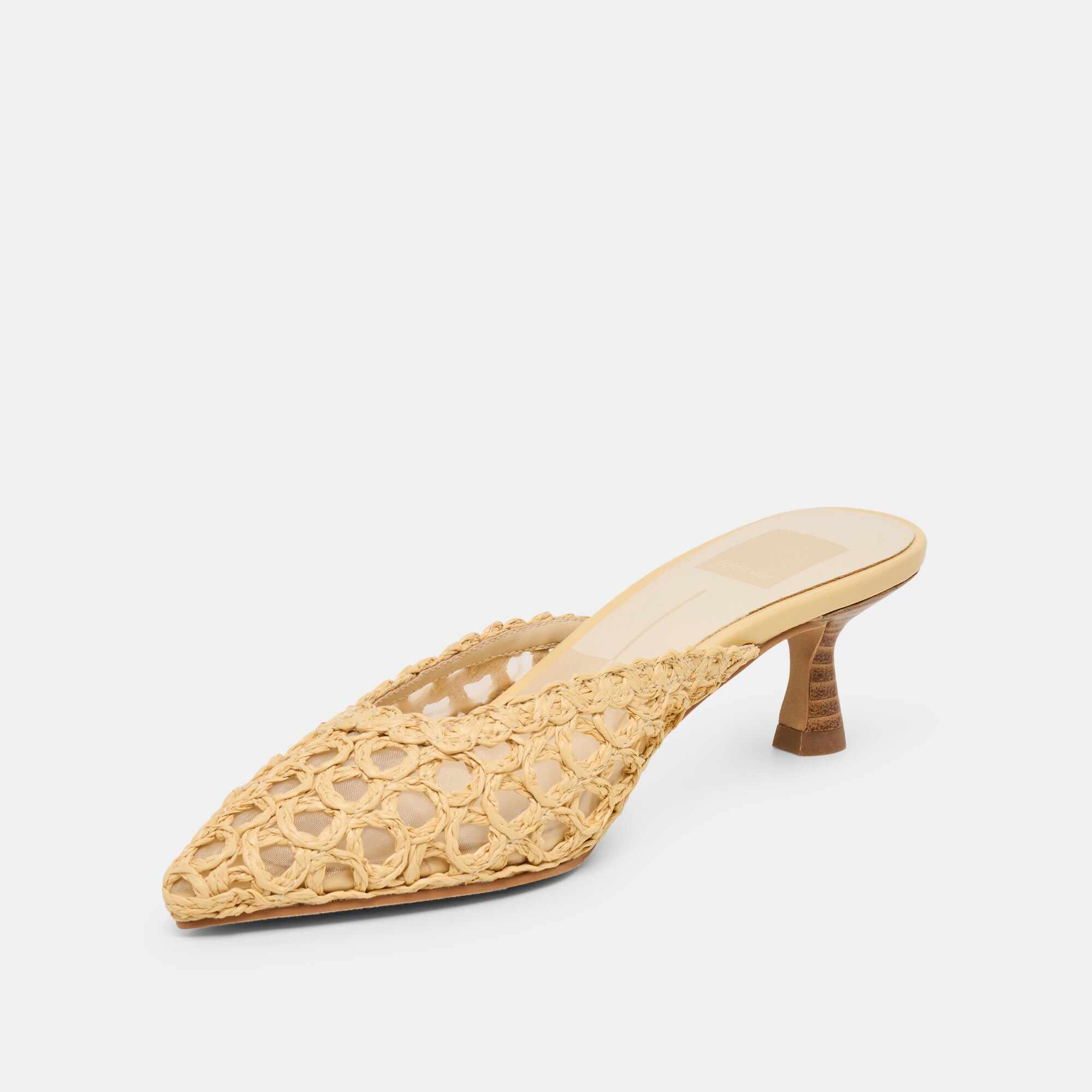 CLEO LOOP HEELS NATURAL RAFFIA
