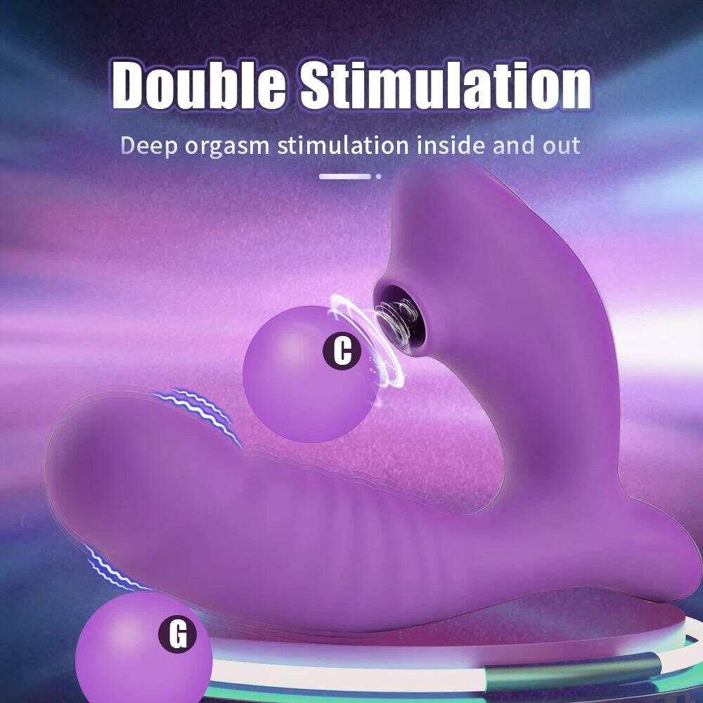 G-Spot Dildo Vibrator – Clit Sucker with 9 Oral Sucking Modes
