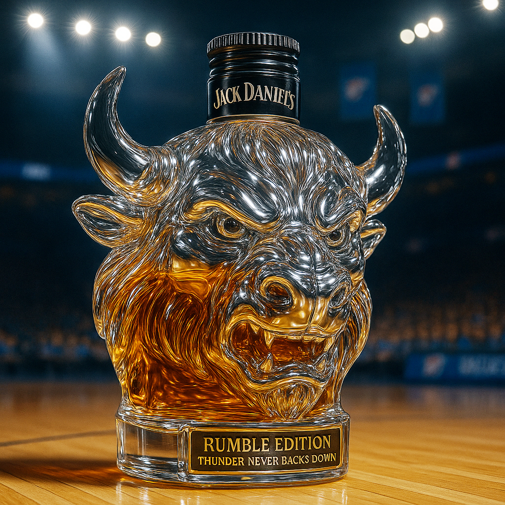 Rumble the Bison Whiskey Bottle