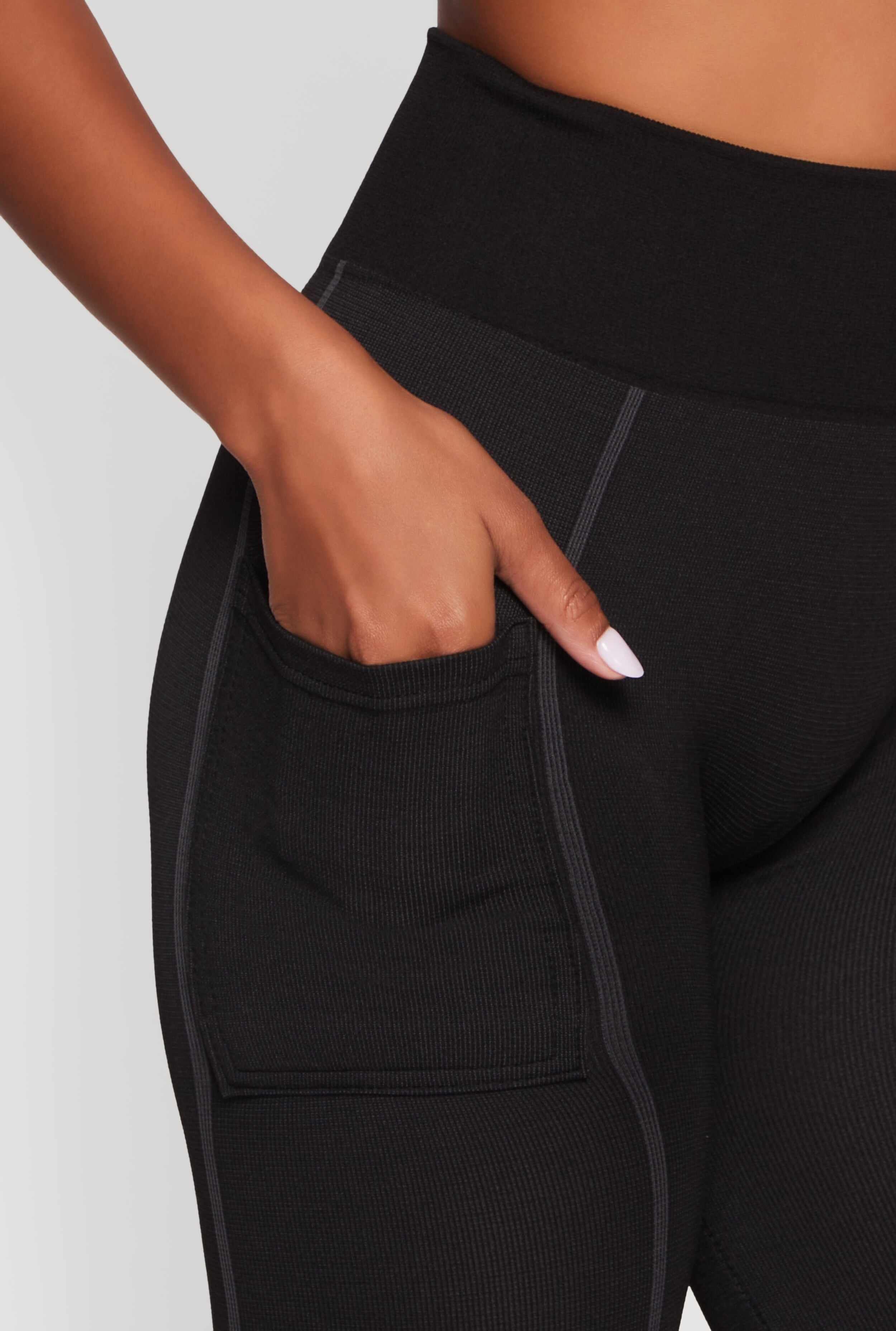 Love Graphic High Waisted Leggings with Cell Phone Pocket