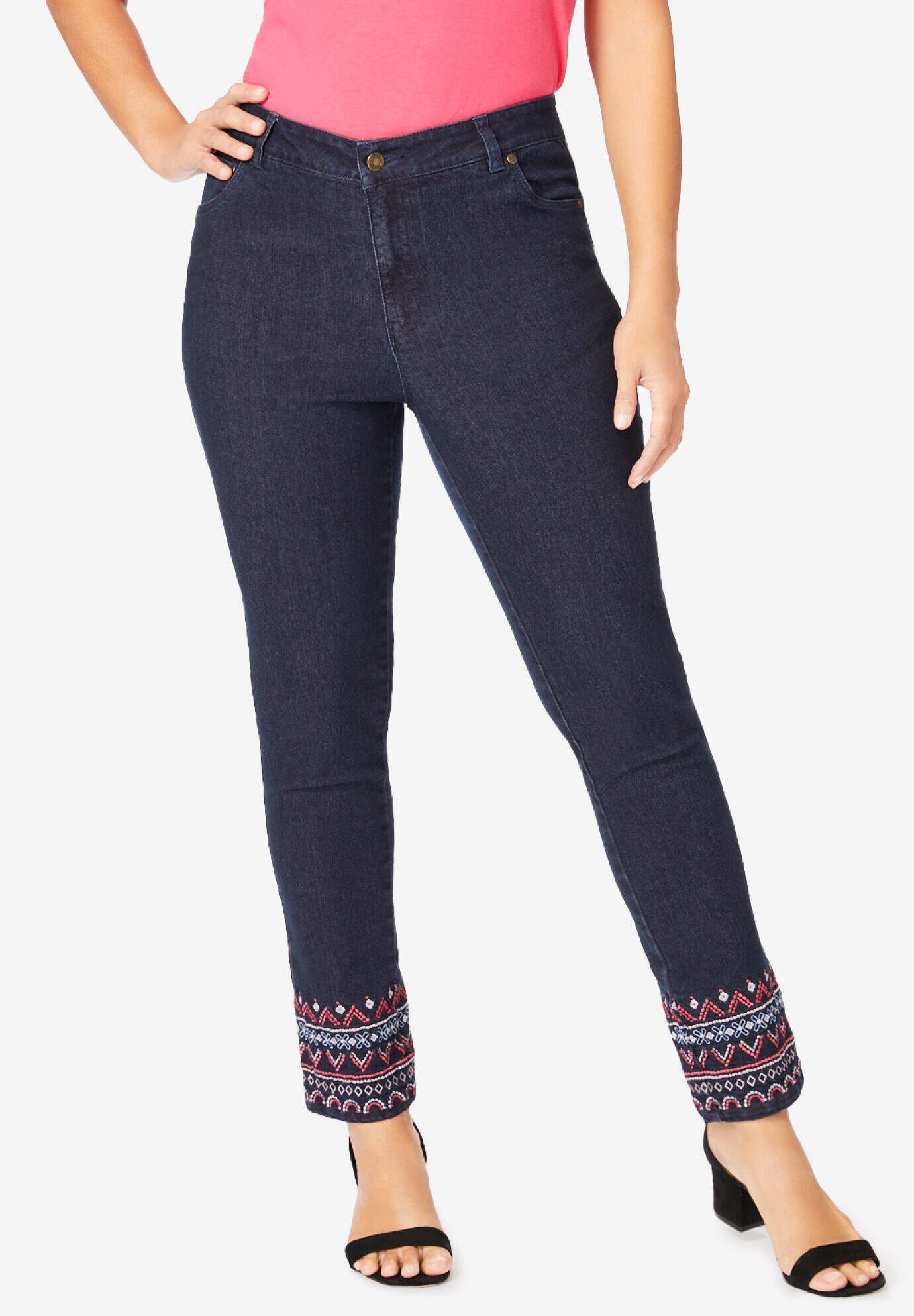 True Fit Stretch Denim Straight Leg Jean
