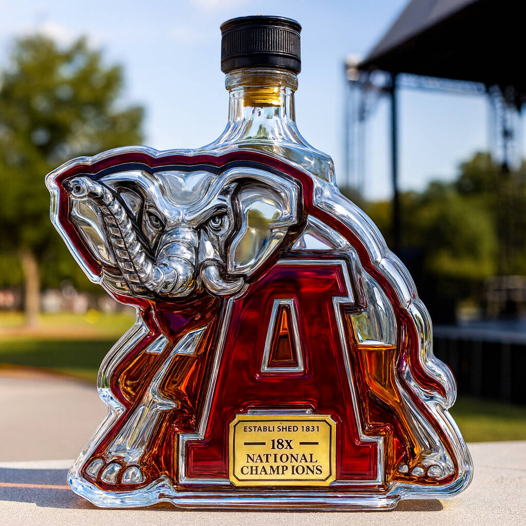 University of Alabama Championship Commemorative Whiskey Bottle