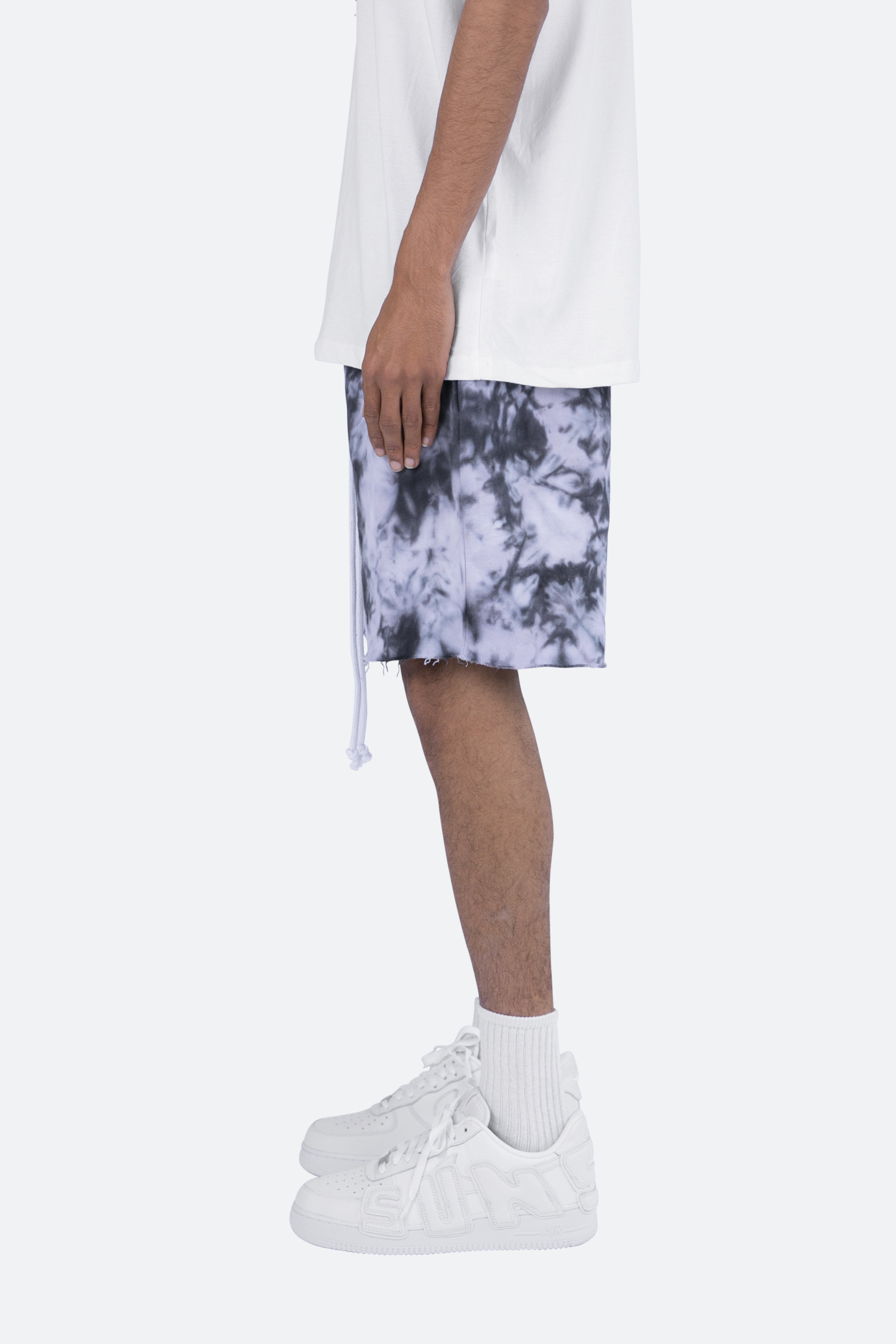 Cloud Wash Sweatshorts - Black/White