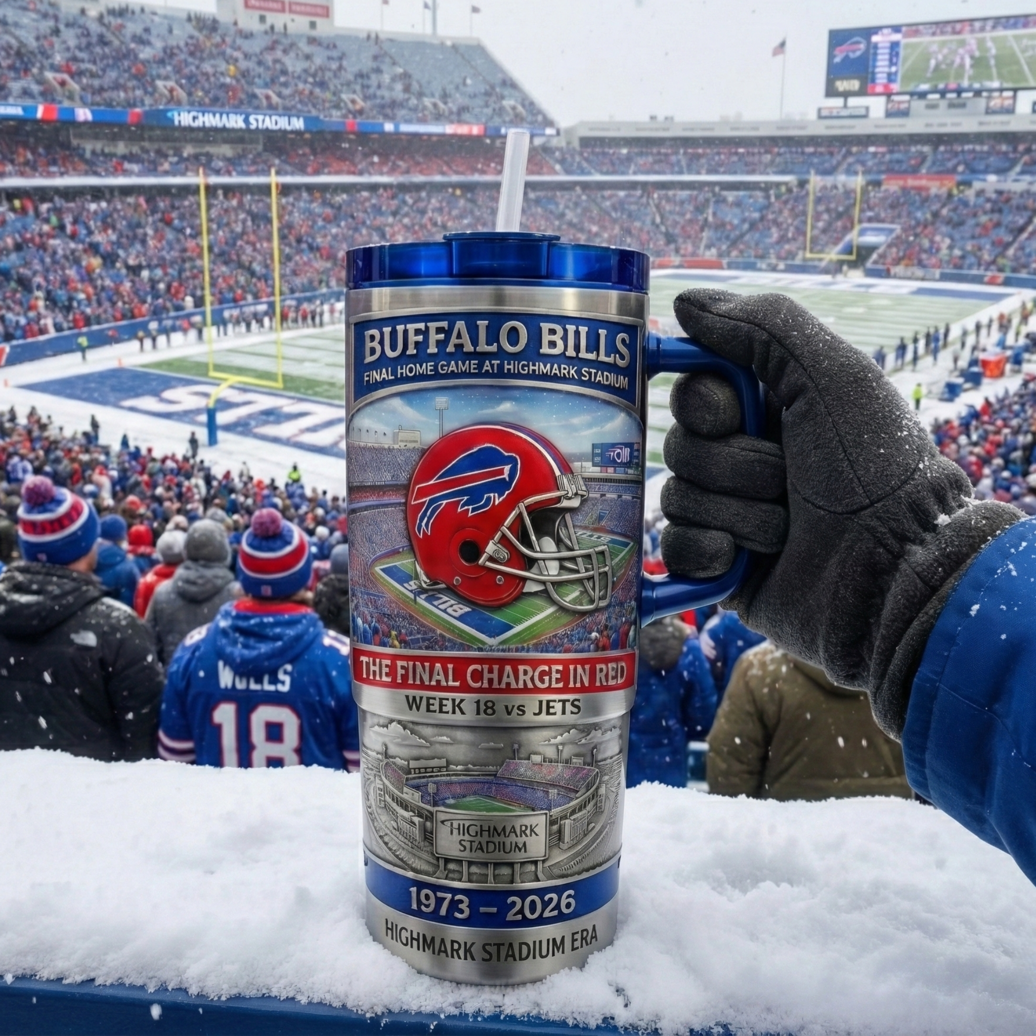Buffalo Bills Final Regular Season Home Game Commemorative Tumbler