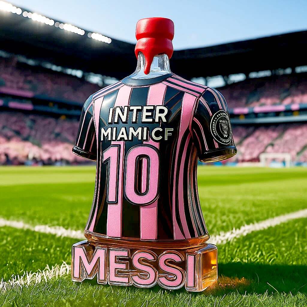 Inter Miami CF Messi Jersey Collection Whiskey Bottle