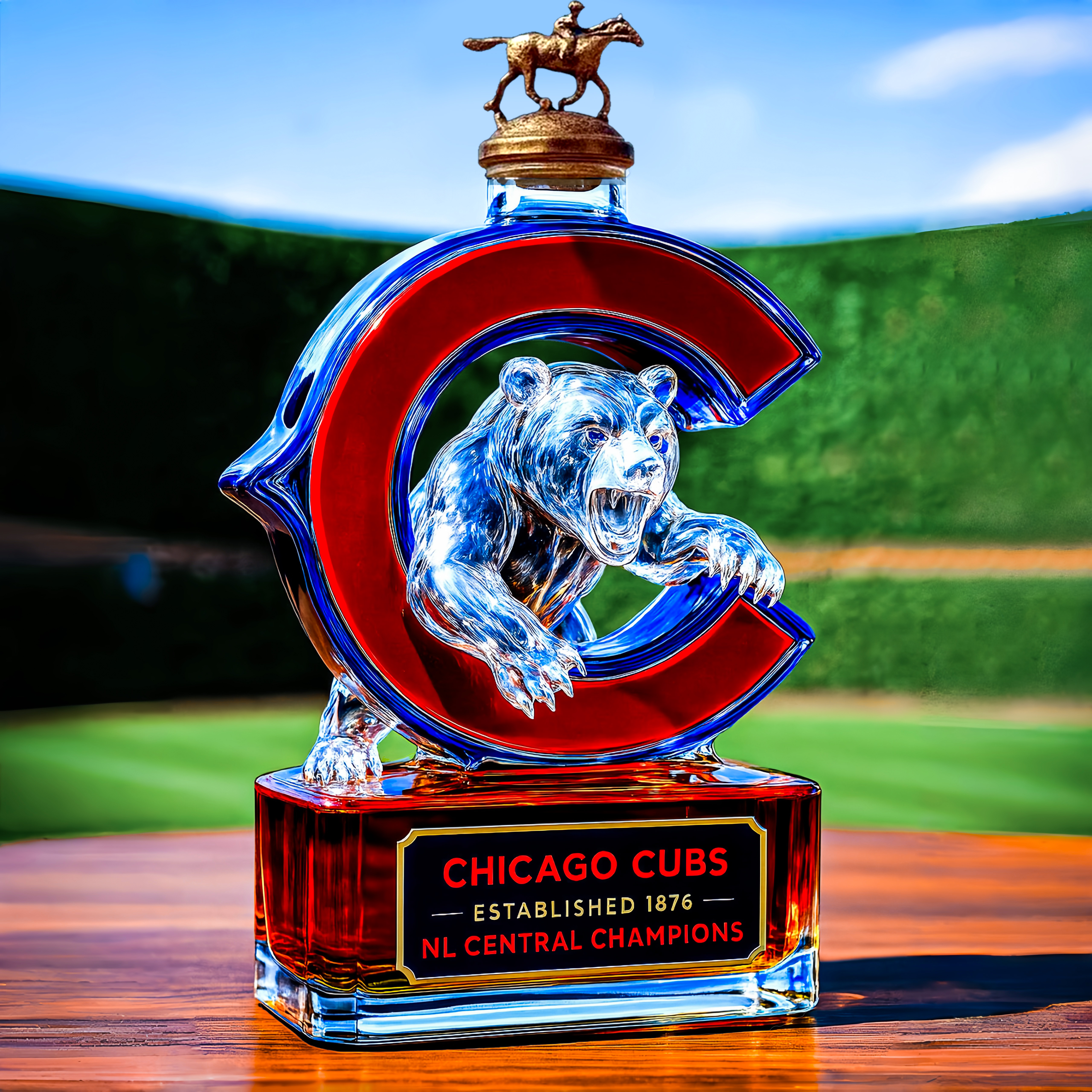 Chicago Cubs Whiskey Bottle