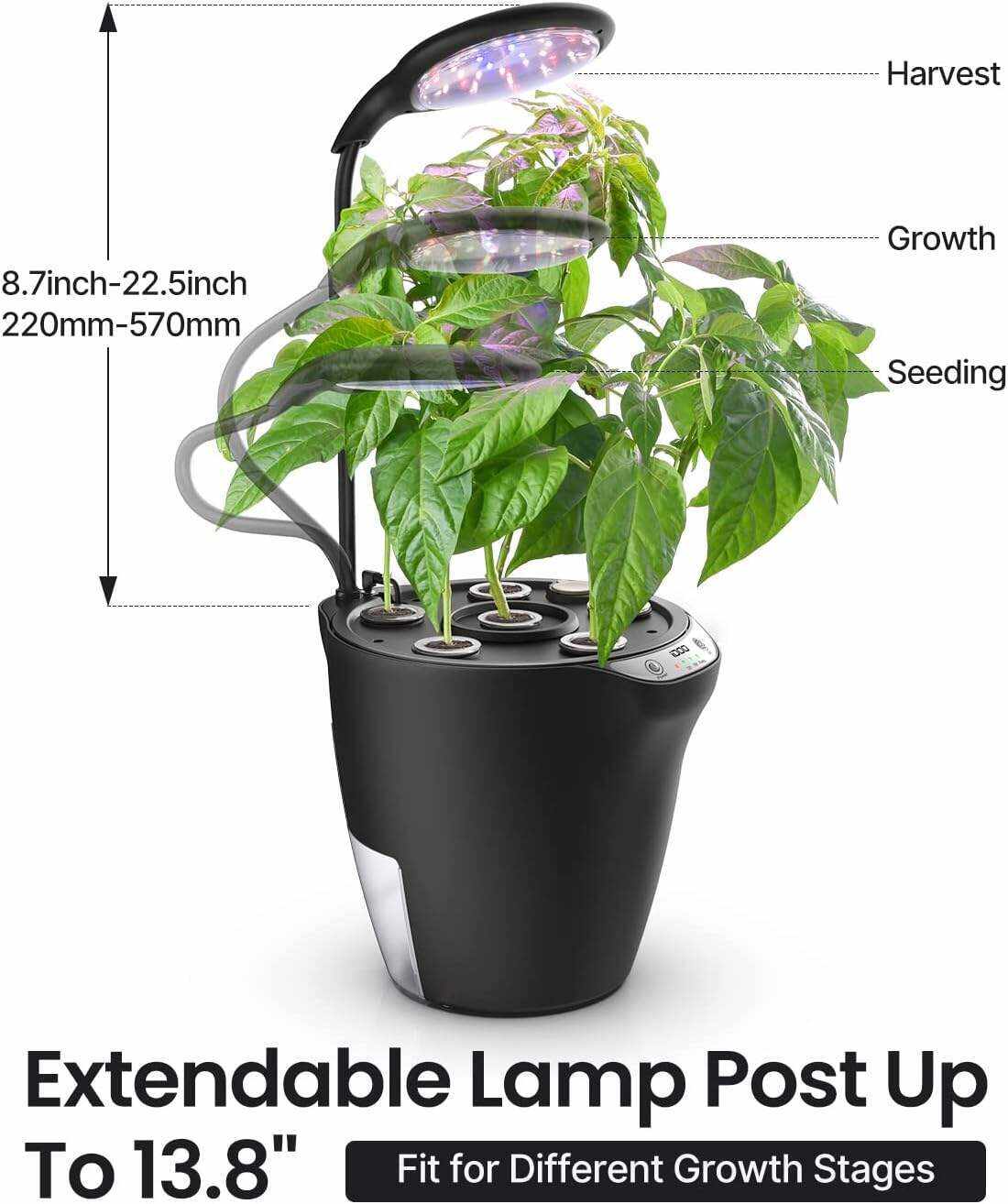 Hydroponics Growing System 12Pods, Indoor Garden with LED Grow Light